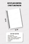 Set of 3 Pocket Size A6 Spiral Unlined Notebooks, Cardboard Cover 10X14 Cm, 50 Sheets 100 Pages - 2