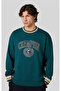 Yearbook Crewneck Sweatshirt Green Men's Sweatshirt-221173-Gs579 - 5
