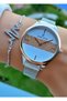 Brand- Original- Rose Silver Color - 2 Years Warranty-Woven Cord- Women's Wrist Watch - Gift Bracelet - 4