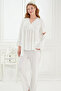 3-Piece Maternity Pajama Set with Lace and Morning Dress