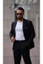 Suit Black Sports Drawstring - Slim Fı