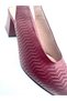 Women's Daily Heeled Shoes Genuine Burgundy Leather - 4