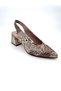 Women's Daily Heeled Shoes Genuine Metallic Snake Leather - 2