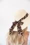 Women's Lorel Beige Leopard Detailed Straw Hat - 5