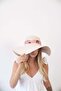 Women's Lna Powder Flower Detailed Straw Hat