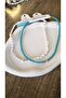Beads 2-Piece Necklace Set (Seashell and Blue Bead Necklace) - 2
