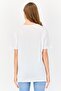 Ole x Women Crew Neck Short Sleeves Graphic Print T-Shirt, White - 3