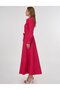 Appliqued Taffeta Dress Fuchsia - 3