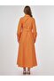 Appliqued Taffeta Dress Peach - 4