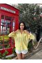 Yellow Oversize Cotton Shirt with Pockets - 4