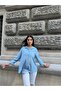 Baby Blue 100% Cotton Wrinkled Oversize Shirt
