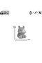 Gray Rhino Keychain with Knitted Pattern – Tough and Heavy Figure |   Decorative Accessory - 4