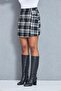Women's Black Plaid Buckle Detailed Mini Skirt Dm2029 - 6