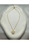 Gold Color Zircon Stone Star Model Steel Necklace - 3