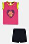 Toddlers Girl 2 Pieces Graphic Print Top And Bottom Set, Multicolor