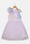 Toddlers Girl Metallic Party Dress, Lavender