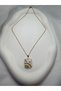 Sun Rainbow Moon Star Design Zircon Stone Gold Gold Color Steel Necklace - 5