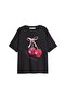 Have a Good Day Printed Relaxed Fit Black Women's Tshirt