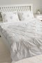 Elegant Twist Flower Embroidered Cotton Satin Double 6 Piece Duvet Cover Set