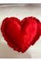 Red Satin Bow Heart Pillow - 2
