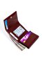 Women's Mechanized Card Holder and Wallet - Claret Red - 5