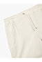 Modal Fabric Lace-Up Waist Shorts with Pocket Detail - 3