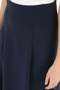 Women's Navy Blue Colored Patchwork Bell Flared Skirt 18201 - 4
