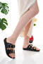 Women's Casual Slippers Black Summer Home Beach Work Slippers Visual Refreshed - 3