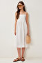Women's Ecru Strap Summer Midi Ayrobin Dress Dd01357 - 4