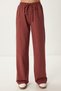 Women's Burgundy Linen Vest Pants Suit No00025 - 5