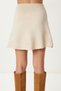 Women's Cream Knitwear Sweater Skirt Set Mt00160 - 5