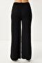 Women's Black Ribbed Knitwear Trousers Kİ00096 - 3