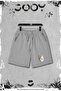 2-Piece Glass Design Slim Fit Black Tshirt - Set with Gray Shorts - 3