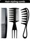 Professional Hair Styling Comb Set of 4 - 6