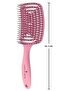 Lom1272 Three-Dimensional Flexible Hair Lightening and Combing Brush, Flexible Pro Brush (pink) - 2