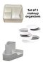 3 Piece Cosmetic Organizer Makeup Organizer Set - Brush Holder Pen Holder Jewelry Box - 2