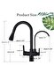 Kitchen Sink Faucet Dual Flow Water Purification Outlet with Sprinkler New Black - 3