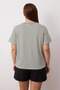 Siyah Kalp Nakışlı Regular/Normal Kalıp Örme T-Shirt TBBSS25BF00083 - 4