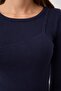 Lacivert Premium İplik/Özel İplik Layer/İç içe Görünüm Triko Body Kazak TWOAW26KZ00023 - 3