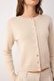 Wardrobe Essentials Bej Düğme Detaylı Pamuklu Basic Triko Hırka | TWOAW26HI00001 - 3