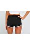 Women's Black Striped Combed Cotton Shorts - 3
