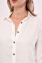Women's White Long Sleeve Plain Shirt ARM-18Y001176 - 3