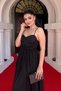 Tulle Fabric Gather Detailed Dress - Black - 3