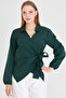Women's Khaki Collar Double Breasted Blouse Arm-22Y024025