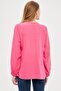 Women's Fuchsia Elastic Sleeve Wrinkled Shirt Arm-24K001002 - 6