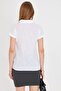 Women's White Short Sleeve Linen Shirt ARM-24Y001038 - 5