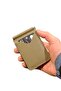 Men's Wallet Genuine Leather Money Clip Slim Card Holder Khaki Green Wallet Gift - 5