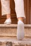 Women's White Genuine Leather Rubber Laced Full Orthopedic Transparent Sole Sneaker Daily Classic Shoes - 3