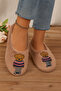 Warm Plush Fabric, Embroidered, Non-Slip and Soundless Thermo Sole, Women's House Slippers Slippers