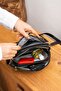 Women Adjustable Crisscross Straps 4-Compartment Shoulder and Crossbody Bag - 4
